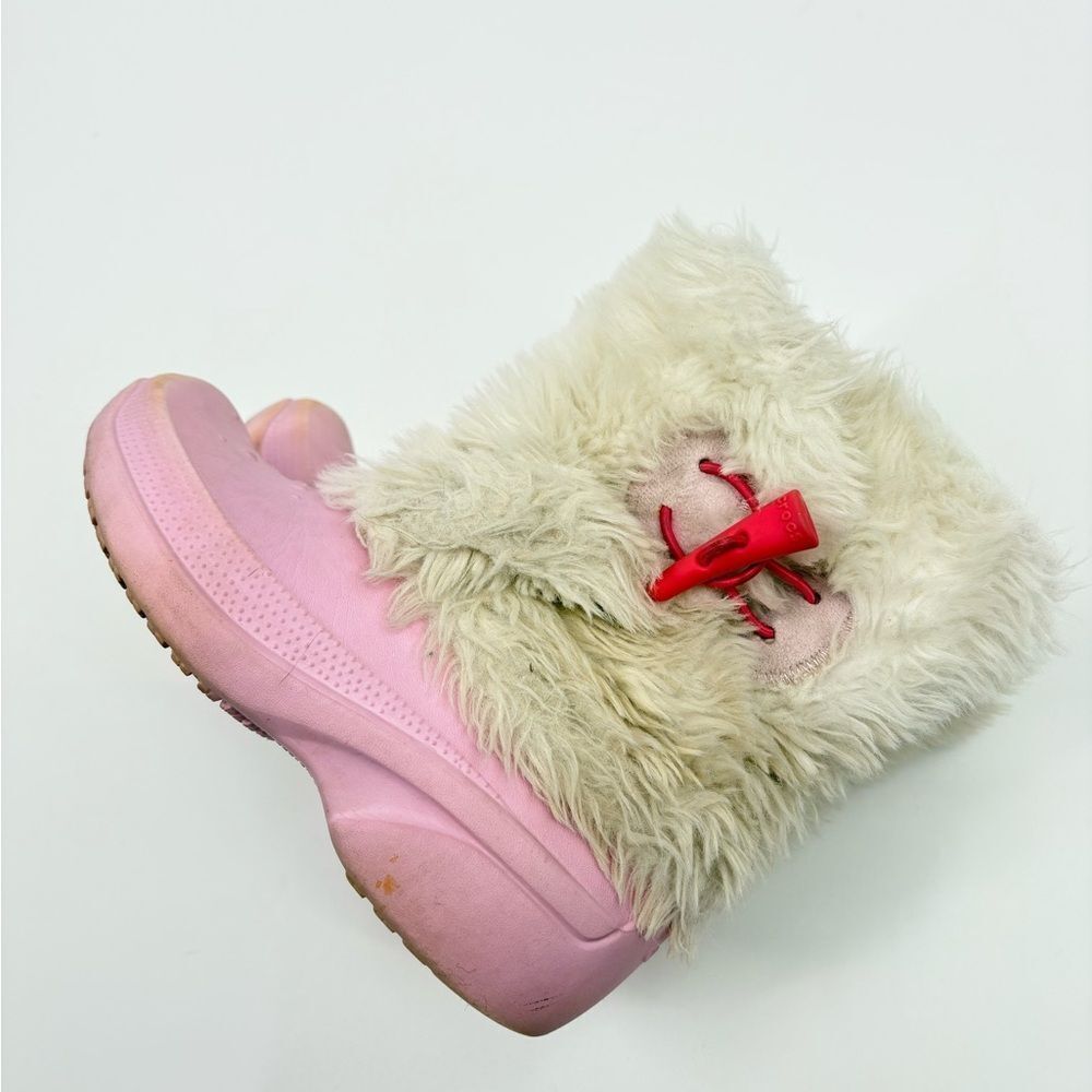 Crocs | Pink and White Fur-Lined Boots - Picture 4 of 7